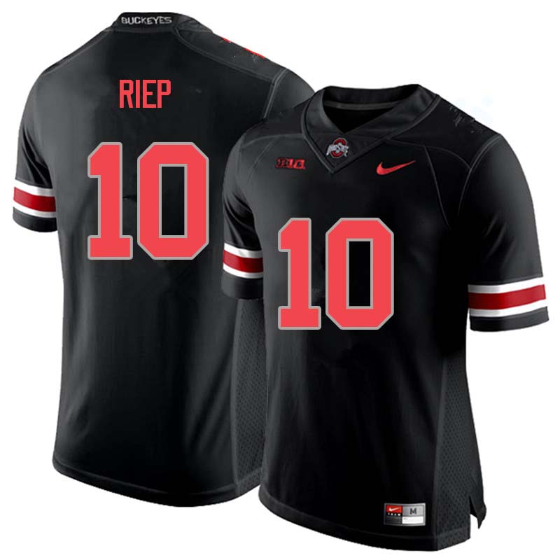 Men #10 Amir Riep Ohio State Buckeyes College Football Jerseys Sale-Blackout